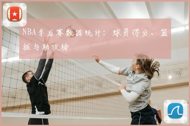NBA季后赛数据统计：球员得分、篮板与助攻榜